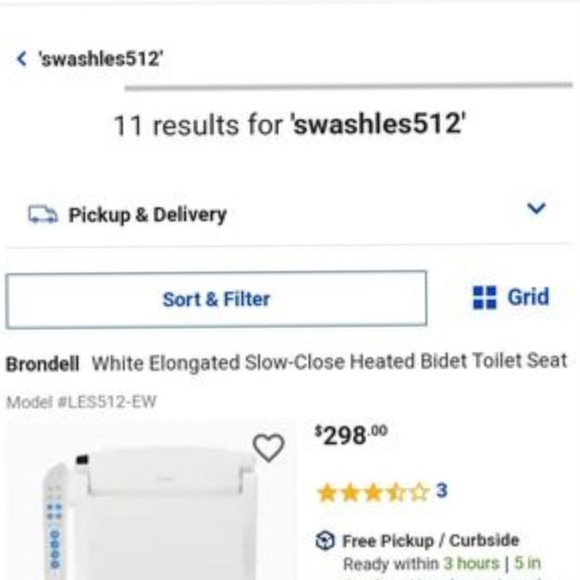 Brondell White Elongated Slow-Close Heated Bidet Toilet Seat - Picture 7 of 7